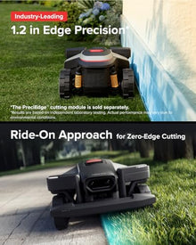 roborock RockMow X115H Robot Lawn Mower, Wire-Free 4WD Robot Lawn Mower with Full-Band RTK + Quad-Vision Navigation, Auto Mapping, Multi-Sensor AI Obstacle Avoidance, 80% Slope, Covers Up to 0.37 Acre