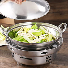 Hot Pot Heater Outdoor Household BBQ Stainless Steel Spirit Party Camping Stove Tourist Burner