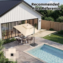 CoolCover by Han 10x10 FT Outdoor Cantilever Patio Umbrella with Base