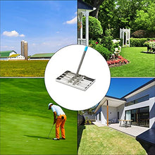 Aikimfuly Handle Lawn Leveler Lawn Leveling Rake Stainless Steel Long Handle Level Lawn Rake, Lawn Leveler Tool for Soil Grass Golf Field, Lawn Leveler Tool, 6 FT Adjustable