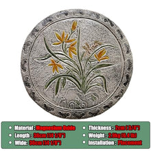 Elitix Stepping Garden Stone 6 Pcs Flower Step Gardening Stone for Grandmas Lawn, Round Stepping Stone Kit for Outdoor Garden Walkway, Chinese Style Decorative Gifts for Home(Color:Cymbidium)