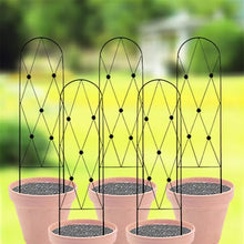 American GardenWorks Button Pot Trellises, Black, 46.5" H, Pack of 5