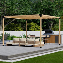 DIY Freestanding Pergola Bracket Kit with Slatted Roof - 6x6 Posts + 2x6 Rafters - Build Up to 12' x 12' - Steel Hardware Only