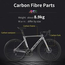 SAVADECK Carbon Road Bike T800 700C 105 R7000 22 Speed Grey