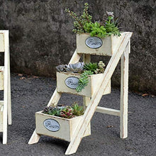 RWGOVLU Flower Stand Natural Material Multi-Layer Mini Desktop Ladder Small Flower Shelf Storage Rack Creative Decorative Ornaments Plant Stand