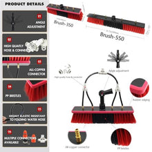 3.6-9m Window Cleaning Telescopic Rod, Solar Panel Cleaning Telescopic Cleaner Greenhouse roof photovoltaic Panel Cleaning, 9M/55cm Brush Head