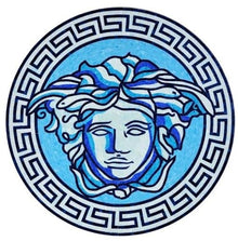 Artistry in Mosaics Glass Goddess Medallion Swimming Pool Mosaic Blue