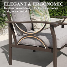 RoyalCraft 7-Piece Outdoor Patio Furniture Set with Fire Table and Ottomans Grey