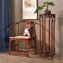 XRXwuf689 Bonsai Base Indoor Household Openwork Carving Bonsai Base, Chinese Style Redwood Display Stand Display Stand