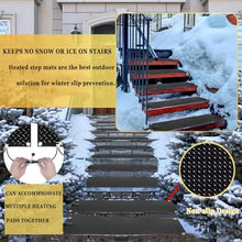 UTTDP Snow Melting Mat - Outdoor Anti-Slip Rubber Mat for Stairs, Doorways, Walkways & Driveways - Snow & Ice Melting Solution(40x200cmx4Pcs)