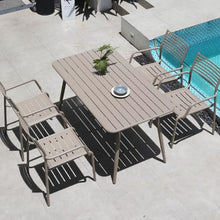 Outdoor Tables and Chairs, White, Internet Famous, All Aluminum, Outdoor Leisure, Milk Tea Shop, Coffee Shop, Courtyard, Terrace, Three to Five Piece Set of Tables and Chairs u1