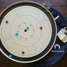 BrownCastle Crokinole Tournament Board with Carry Case Tracey Black
