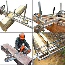 piudoiliy Chainsaw Mill,Portable Planking Milling,Sawmill Accessories,Stainless Steel/Iron/Aluminum,36 Inches Guide Bar Wood Lumber Cutting Sawmill