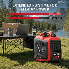 AMERISUN Portable Inverter Generator 2500W, Quiet Gas Power With CO Alarm
