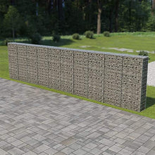 YITHOPI Gabion Wall with Covers Galvanized Steel for Outdoor Garden Edging Cage Walls Panels236 x11.8"x59"-Fast delivedging Cage Wallsed