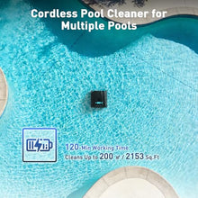 KKI Cordless Robotic Pool Cleaner, for Inground & Above Ground Pools Black