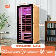 OUTEXER One Person Sauna Far Infrared Saunas Room Canadian Hemlock 1450W