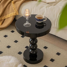 NRFJFOP Sofa Edge A Few Solid Wood Round Small Family of Bed Table Wabi-sabi Wind Angle Tea