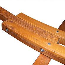 Sunnydaze Curved Wooden Hammock Stand for Outside, Heavy Duty, Large