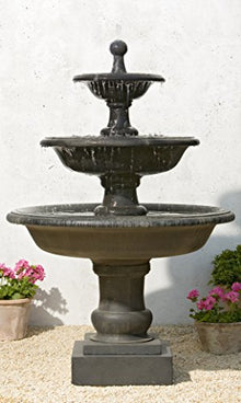 Campania International FT-114-BR Vicobello Fountain, Brown Stone Finish