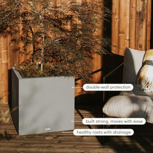 Veradek Block Series Cube Planter - Square Outdoor Planter