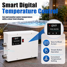 moupeaktain Swimming Pool Heater 220V Electric, 5.5KW/9KW/11KW, Automatic Constant Temperature Pool Heater with Touchscreen, Stainless Steel Water Heater for Above Ground Pool, Spa and Hot Tub 5.5KW
