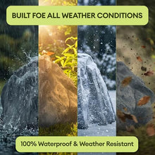 Artificial Rock Cover – Weather-Resistant Fiberglass Garden Landscape Utility Concealer Slate Gray Finish for Pumps, & Irrigation Systems, Jumpy