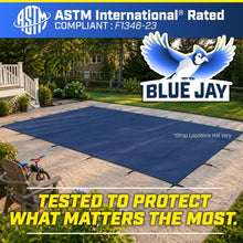 Blue Jay Safety Cover 14x28 ft Center Step Rect Inground Pool Size – Green