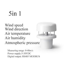 Mechanivis Mini-C5H Compact Weather Station 4-20mA RS485 Ultrasonic Wind Air Temperature and Humidity Sensor Atmospheric Pressure(Mini-C5H RS485)
