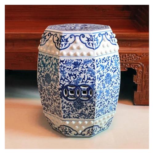 Tu Ye-US Decorative Garden Stools, Ceramic Modern Flower and Bird Drum Toilet Stool Classical Porcelain Ceramic Stool