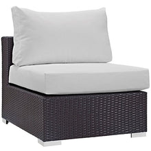 Modern Contemporary Urban Design Outdoor Patio Balcony Eight PCS Sectional Sofa Set, White, Rattan
