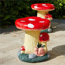 YWSXHS Handmade Resin Mushroom Stool/Table Decor, Outdoor Garden Stool Decorative, Indoor Outdoor Decorative Statues(Large)