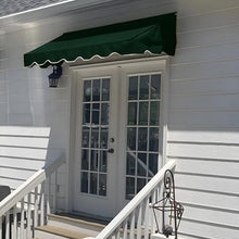 Easyawn Door and Window Sunbrella Canvas Awning / 5 Colors and 3 Sizes/Classic Awning (Green 8 feet Wide)