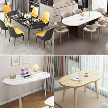WLCGYD Heavy Duty Outdoor Oval Table Top Replacement, Customized Wood Countertop for Coffee Table/Patio Dining Table/Small Space, 40 44 48 55 Inch Dining Tabletop(ligjt Grey,110x70cm/43.3x27.6in)