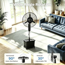 MARIYCH Commercial Misting Fan with 11Gal Water Tank 3 Speed