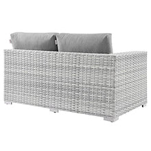 Modway Convene Outdoor Patio Right-Arm Loveseat in Light Gray Gray