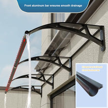 Transparent Window Awning with Polycarbonate Panel and Aluminum Frame (59"x185")