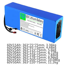 WSDAV Lithium Battery 60V Rechargeable Battery 60V 15Ah 20Ah 25Ah 30Ah 35Ah 40Ah 45Ah 50Ah Batteries with Charger,60v25ah