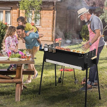 EKSMA Barbecue Charcoal Grill,Stainless Steel Folding Portable BBQ Tool Kits for Outdoor Cooking Camping Hiking Picnics,Casual BBQ Grill，Height Adjustable Barbecue Grills