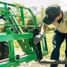 Titan Attachments 60" Pro Series Extra Wide Pallet Fork Frame, 42" Fork Blades, Hook and Pin Mounting Style, Rated 5000 LB, Conus 2 Hay Spear Sleeves and 2" Receiver Hitch Included