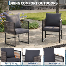 Garvee Set of 4 Patio Dining Chairs, Outdoor Seating for Backyard Black