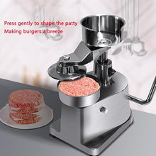 QYDZSHOP Hamburger Forming Machine Maker Manual Press Machine, Grill Burger Press Tool,4/5/6inch, Heavy-Gauge Stainless Steel,with Hamburger Paper Pack (500 Sheets) Perfect for Kitchen Meat Forming