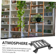 YYBOES Metal Flower Pot Stand Roller Bracket Plant Rack with Wheel Plant Dolly Heavy Duty Plant Stand Plant Rolling Stand Rolling Plant Stand with Casters Heavy Duty Flower Pot Mover