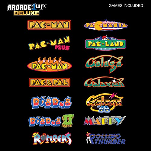 ARCADE1UP PAC-Man Deluxe Arcade Machine 5ft 14 Classic Games Yellow