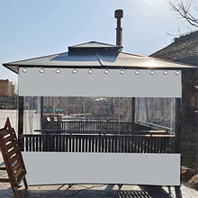 Transparent Waterproof Tarpaulin Side Panels,Outdoor Tarp Curtains,PVC Heavy Duty Clear Tarpaulin Rain Curtains,Partition Curtains for Pergola Porch Gazebo,with Grommets,W×H-4.8×2.5.0m(15.7*