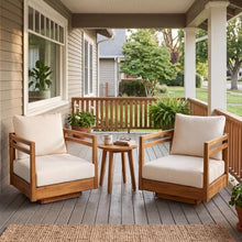 WDYLWFHW 360 Outdoor Swivel Chair Set of 2, Patio Chair with 7" Cushion