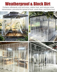 Clear Weatherproof Curtain Divider, Car Port Tarpaulin, Outdoor Camping