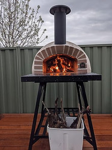 Vera Pizza Ovens Quello Lucido OP70 - Wood Fired Fibreglass Black Pizza Oven