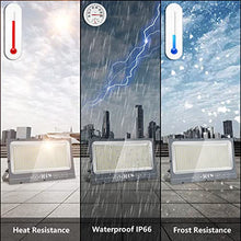 LED-Projektor für den Außenbereich: 500 W, superheller Projektor, 6000 K, Kaltweiß, 50000 lm, IP65, Wasserdicht, verstellbar, mit Klemme für Garten, Garage