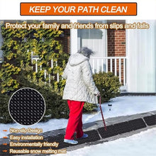 iumLeap Heated Snow Melting Mats, Non-Slip PVC Outdoor Driveway Mats with Power Cord, Rubber Snow and Ice Melting Pads, 5pcs-25.4 * 121.9cm